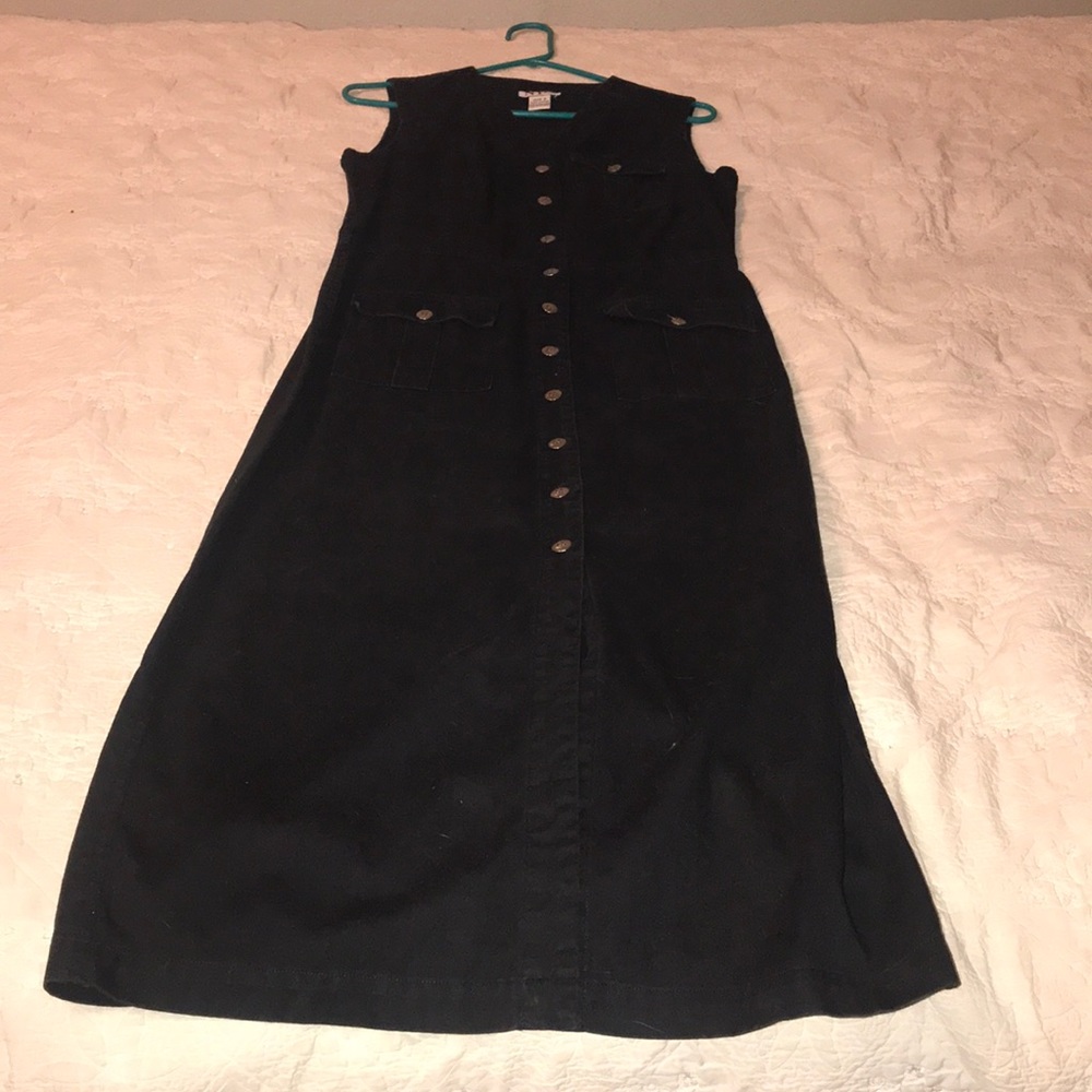 Black dress with buttons
